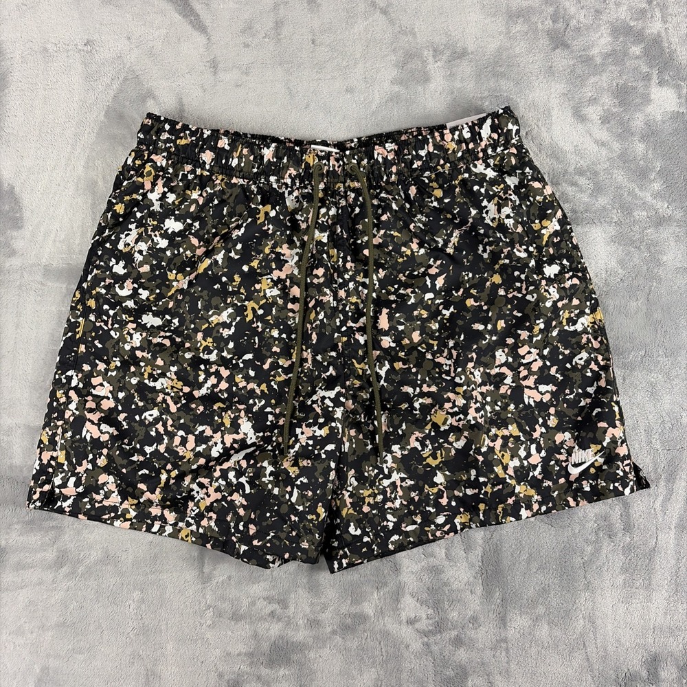 Nike Club Mesh Lined Woven Shorts Regrind Multicolor Green Sz Large IF8502-222